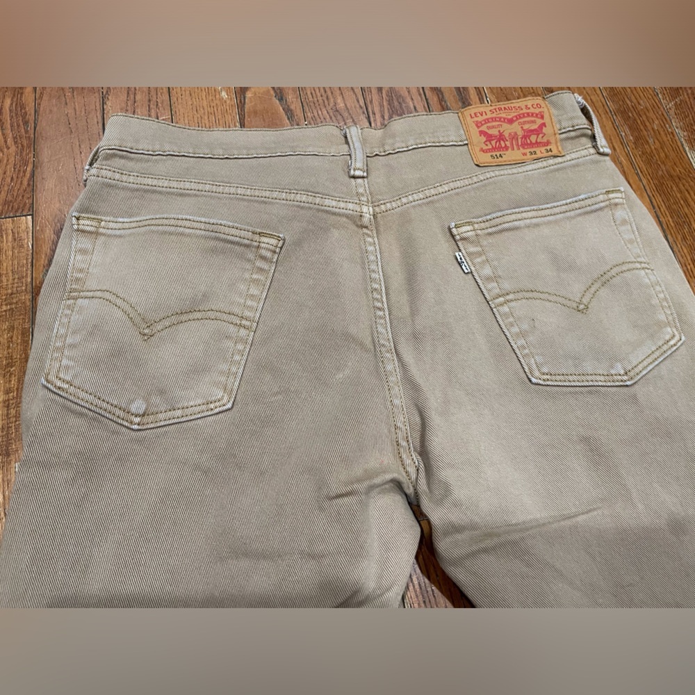 Levi’s Wrangler Men's Khaki Straight Jeans - Picture 3 of 16